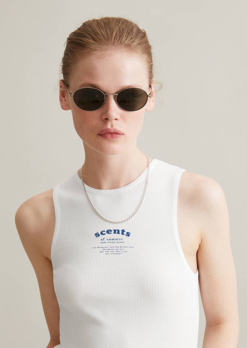 Tank top slim made from soft organic cotton-modal stretch jersey