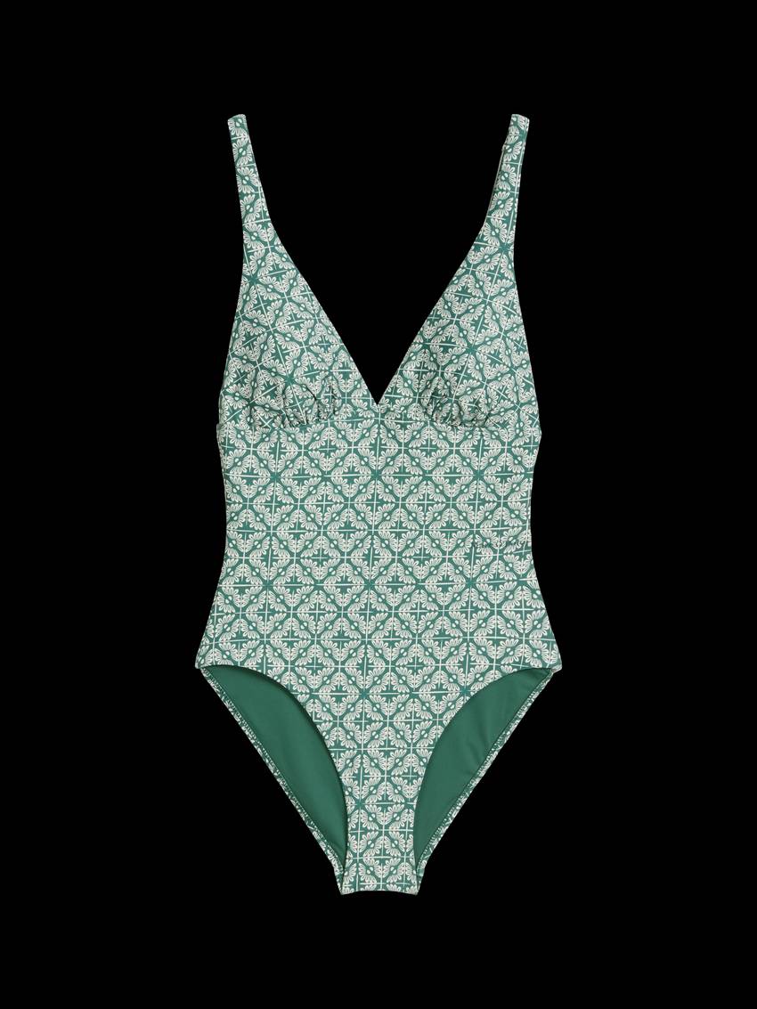 Swimsuit with floral pattern