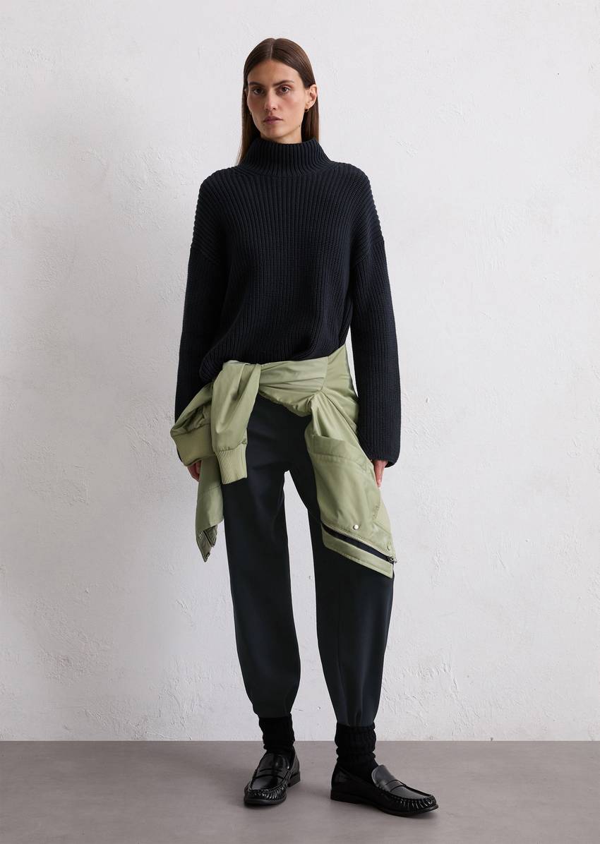 Knitted sweater Travel Collection made from heavy cotton yarn