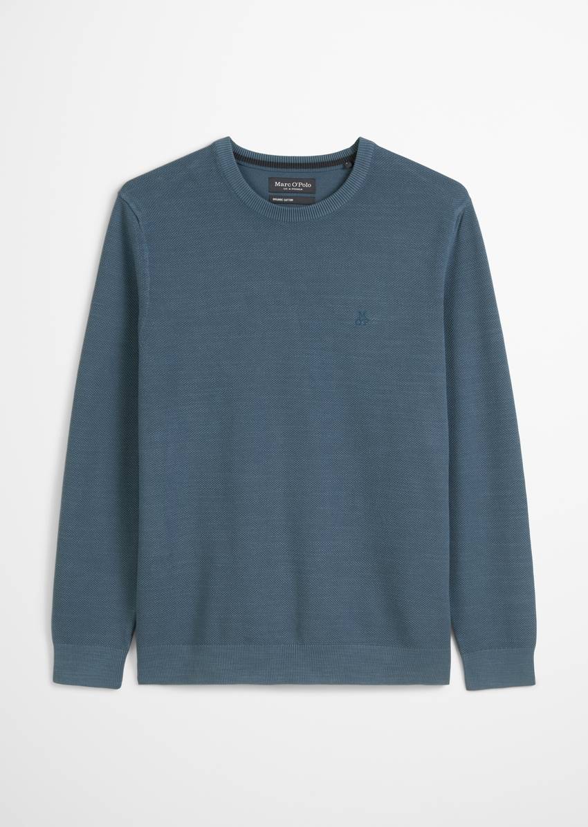 Sweater regular made from organic cotton piqué