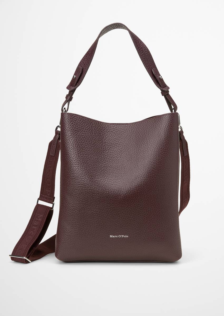 Hobo bag medium made from grained cowhide