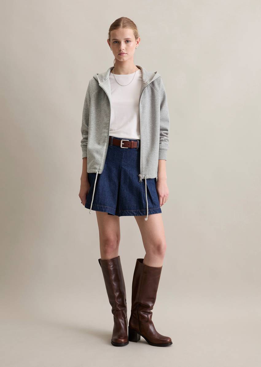 Sweat jacket regular made from a soft organic cotton blend