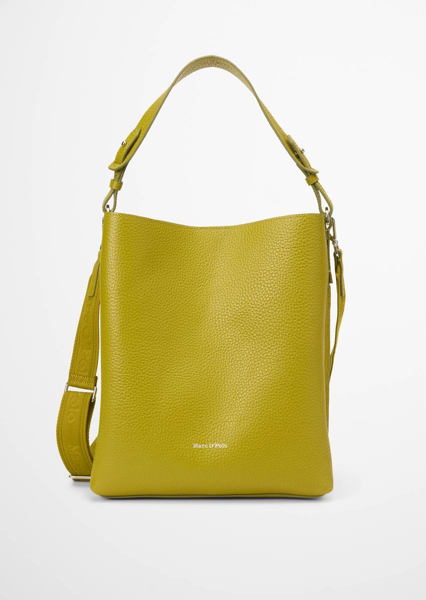 Hobo bag medium made from grained cowhide