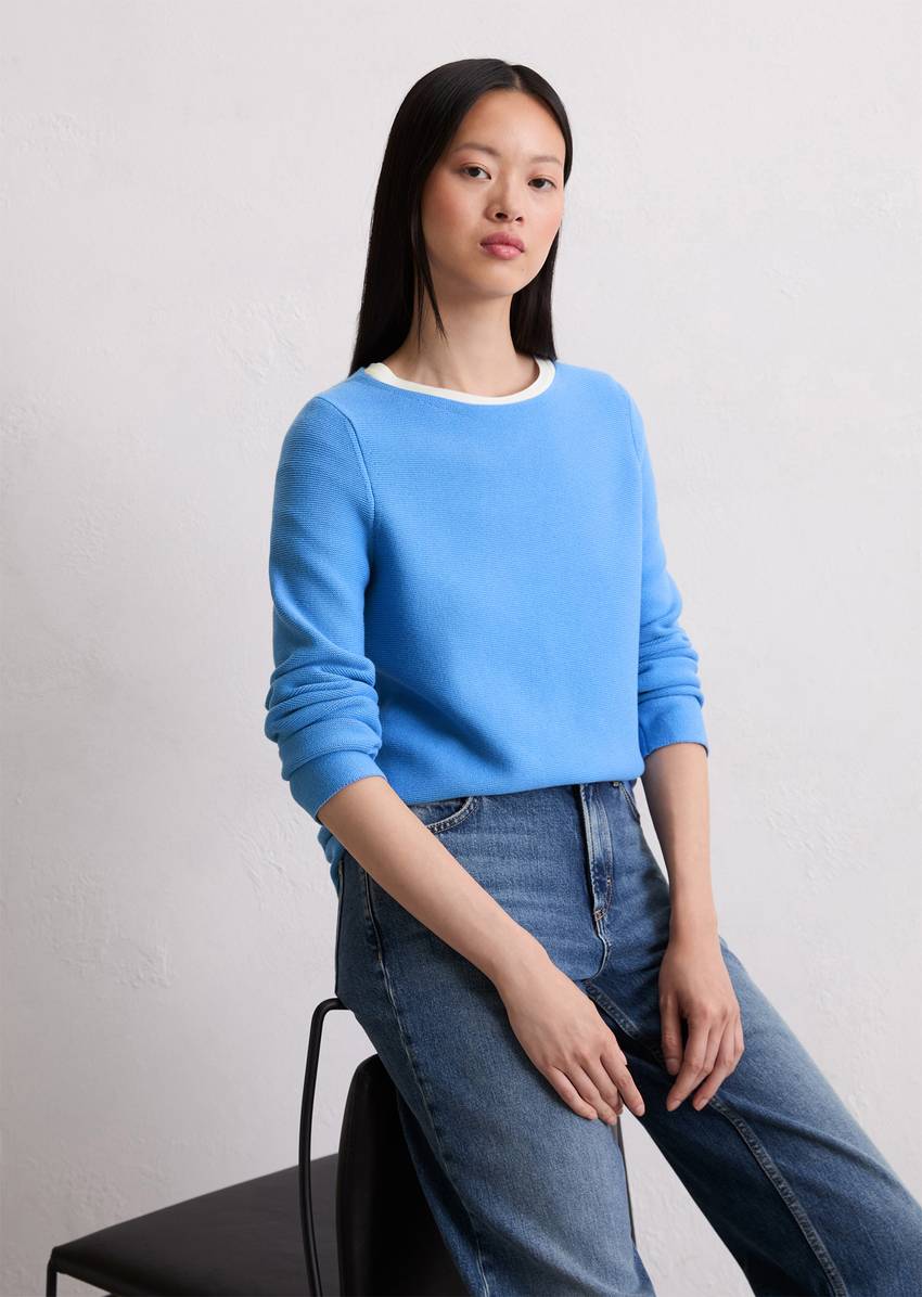 Sweater slim made from organic cotton