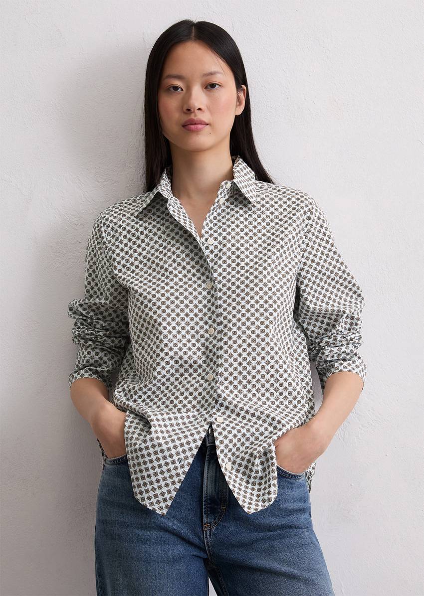 A-shape blouse made from papertouch poplin