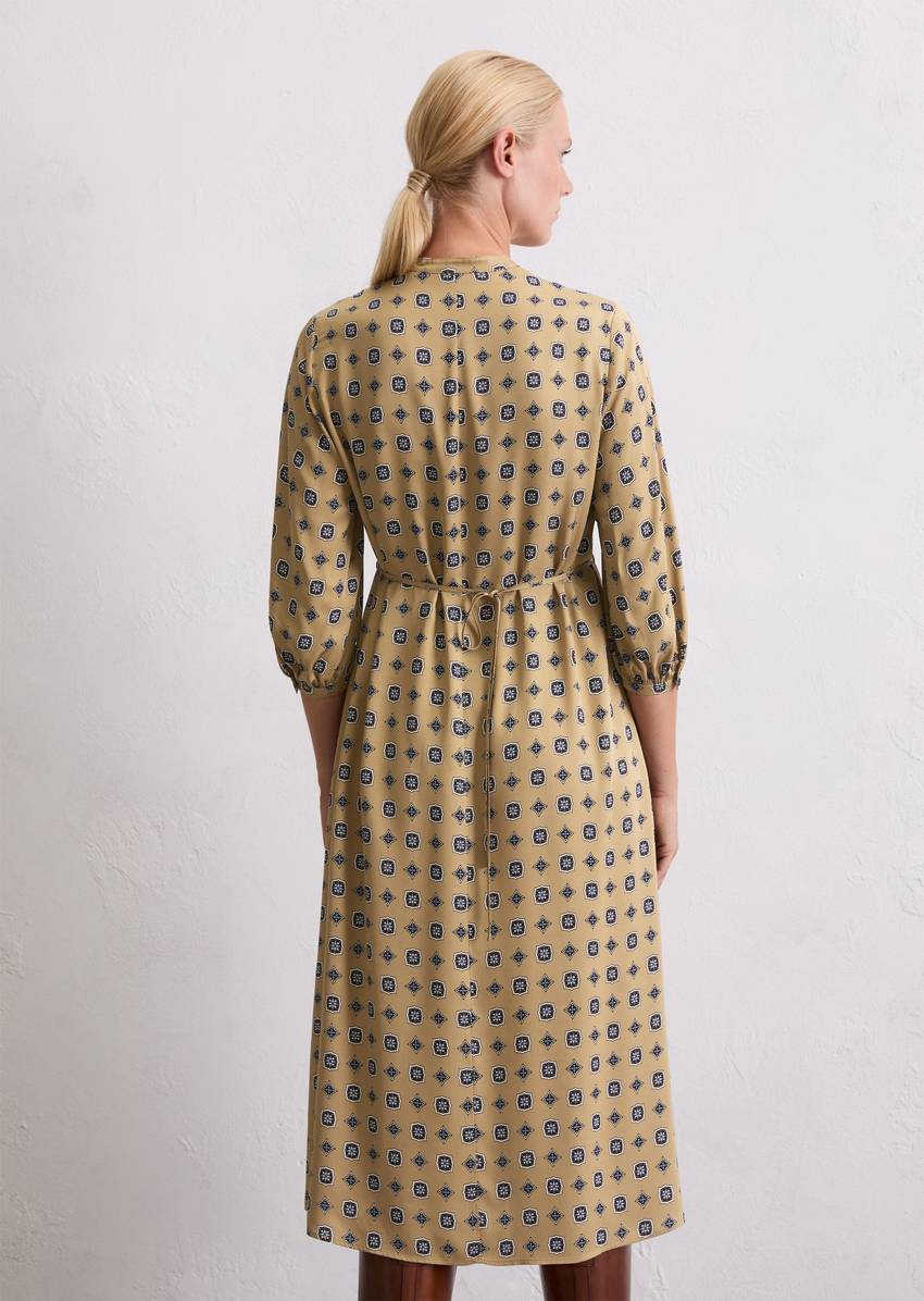 Dress shaped made from flowing viscose twill