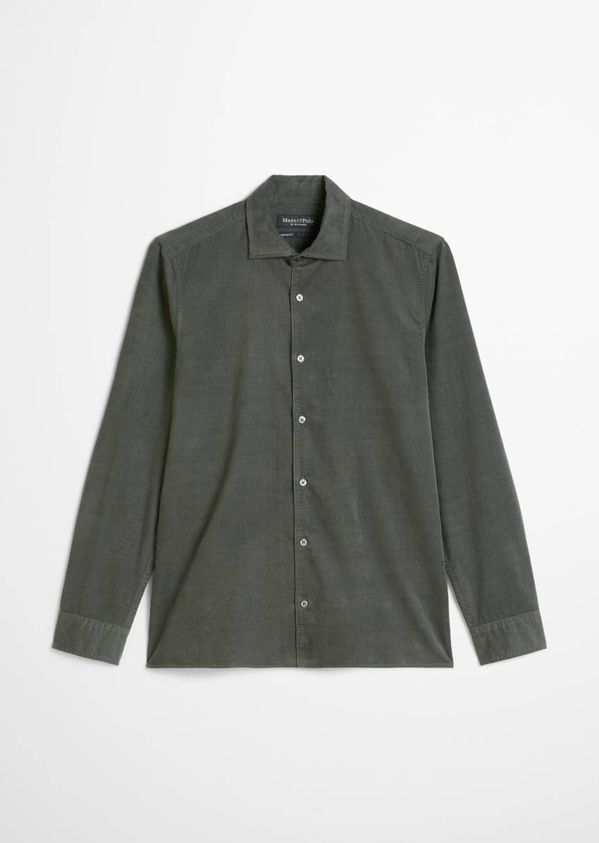 Corduroy shirt regular with fine ribbed structure