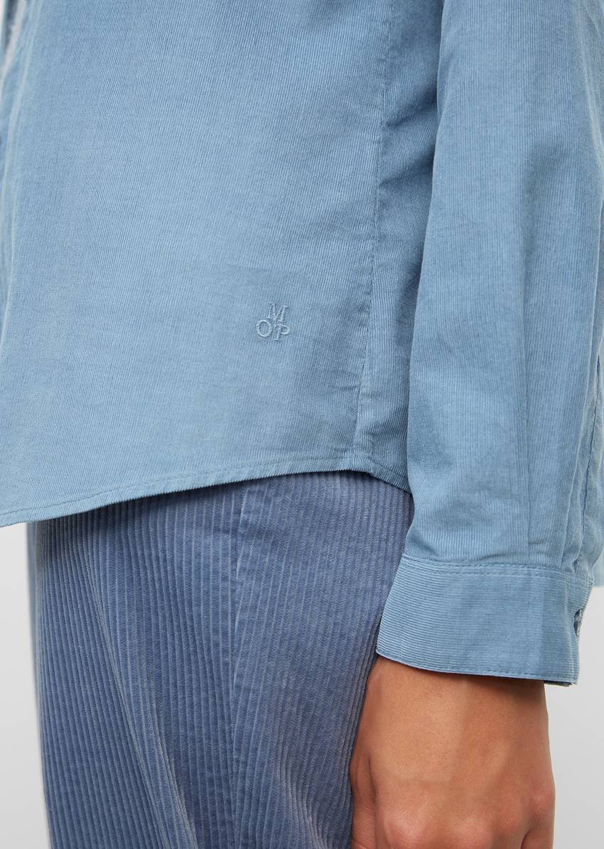 Blouse in velvety corduroy quality
