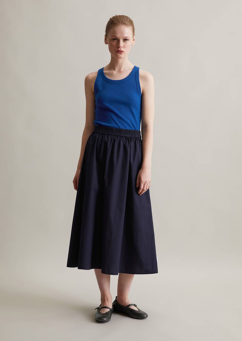 Ribbed tank top slim made from organic cotton stretch jersey