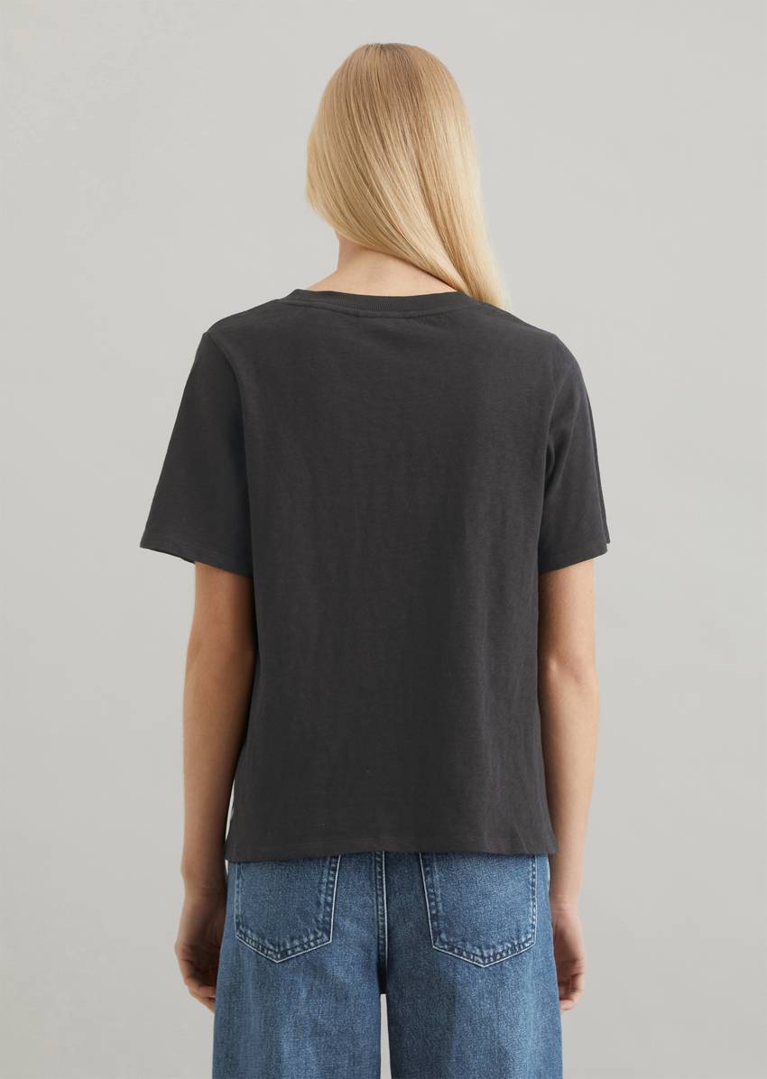 Loose slub jersey T-shirt made of soft organic cotton