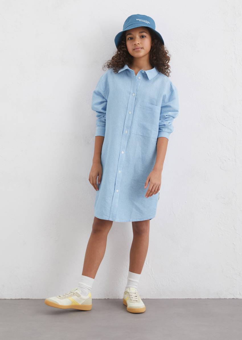 TEENS-GIRLS shirt dress made from linen and organic cotton