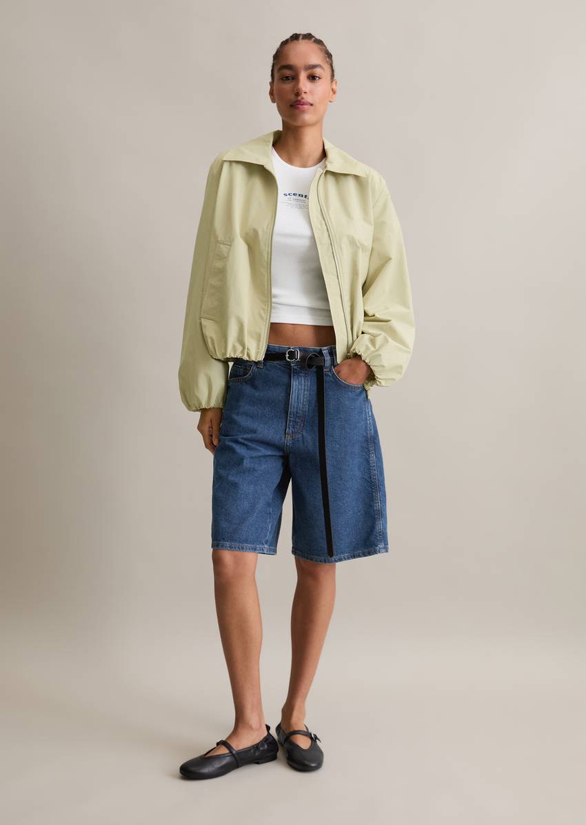 Jacket relaxed made from an organic cotton-nylon blend