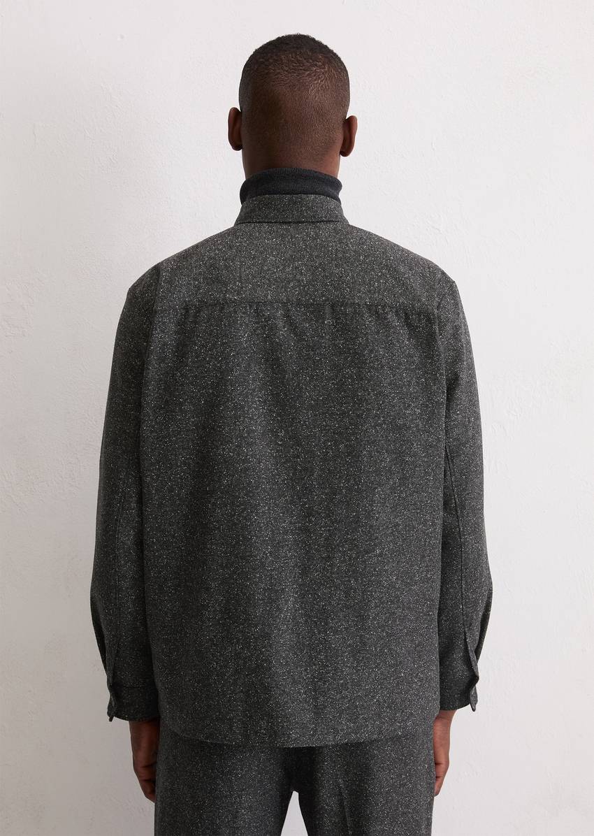 Overshirt made from an Italian sheep's wool mix