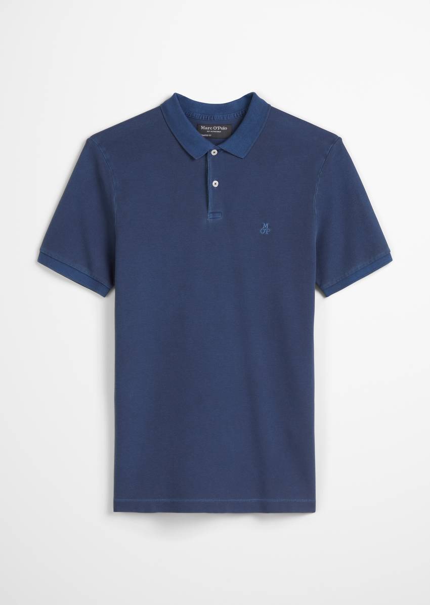 Piqué shaped polo shirt made of organic stretch cotton fabric