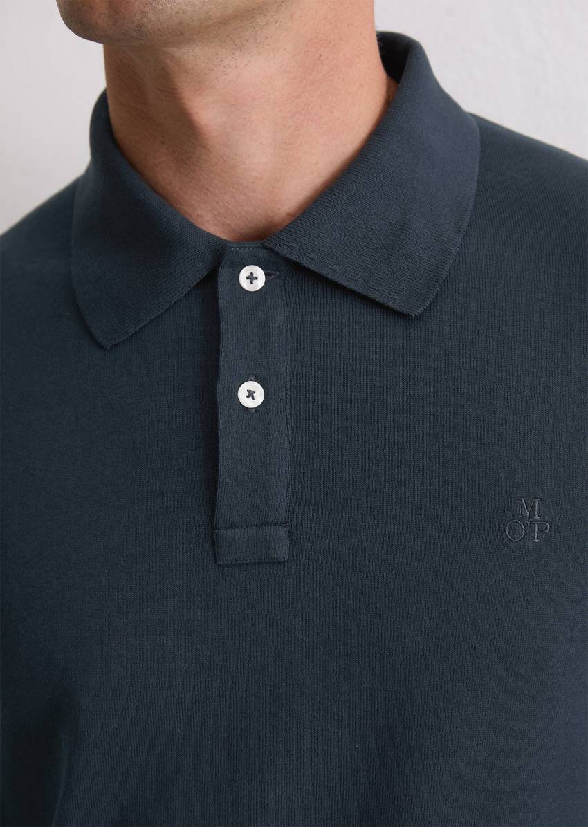Regular polo shirt made from heavyweight organic cotton jersey