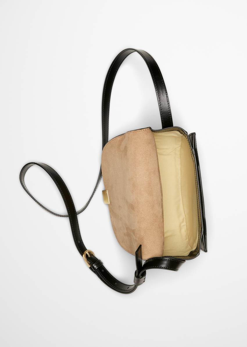 Shoulder bag small with elegant hinged clasp