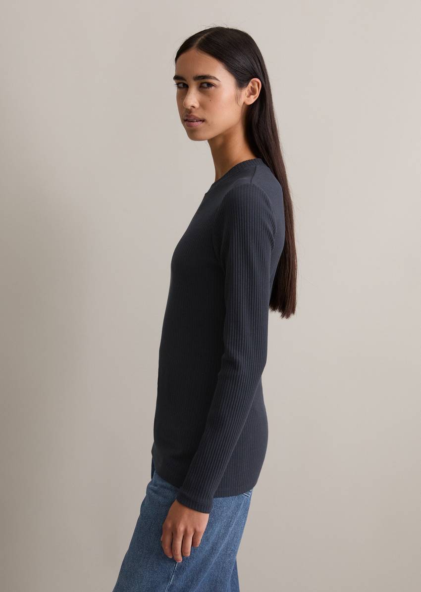 Longsleeve slim made from ribbed jersey