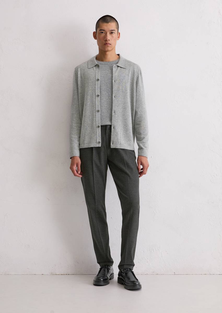 Shirt cardigan regular made from the finest cashmere
