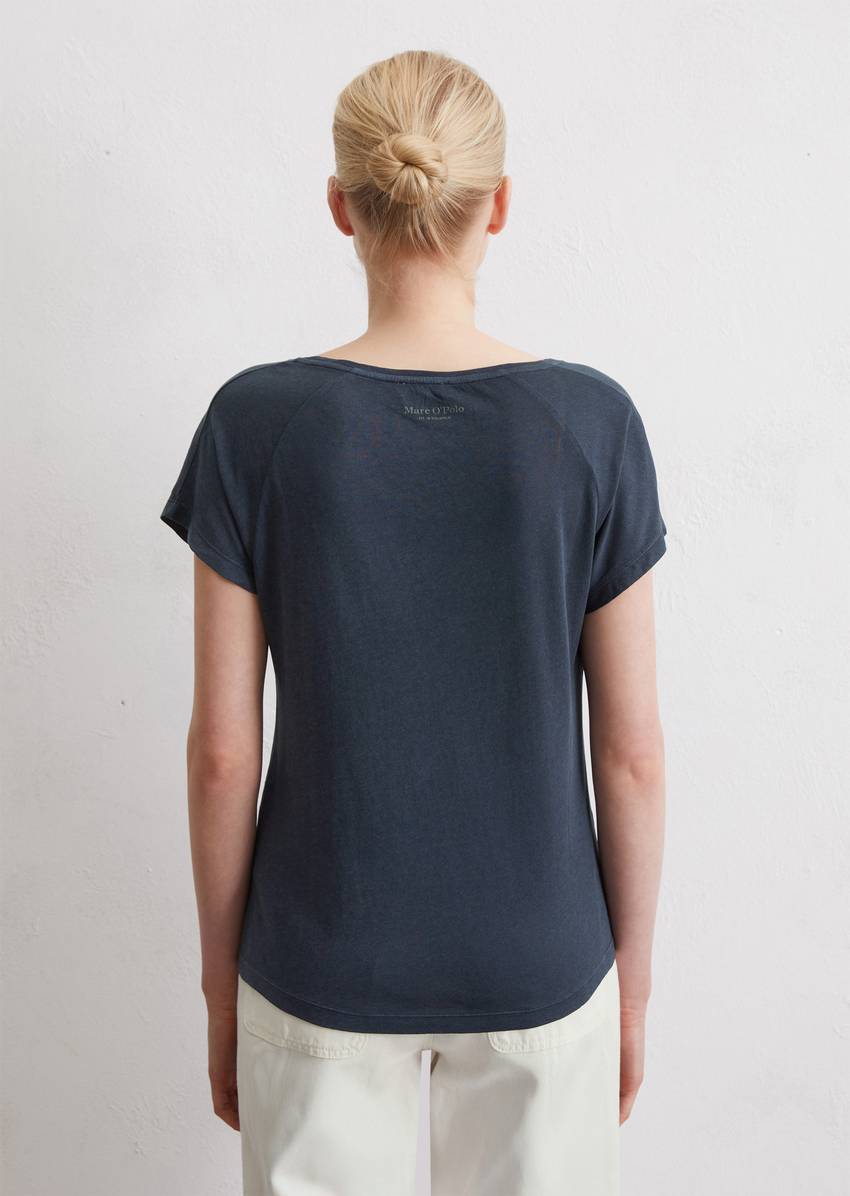 T-shirt regular made from a viscose/organic cotton blend