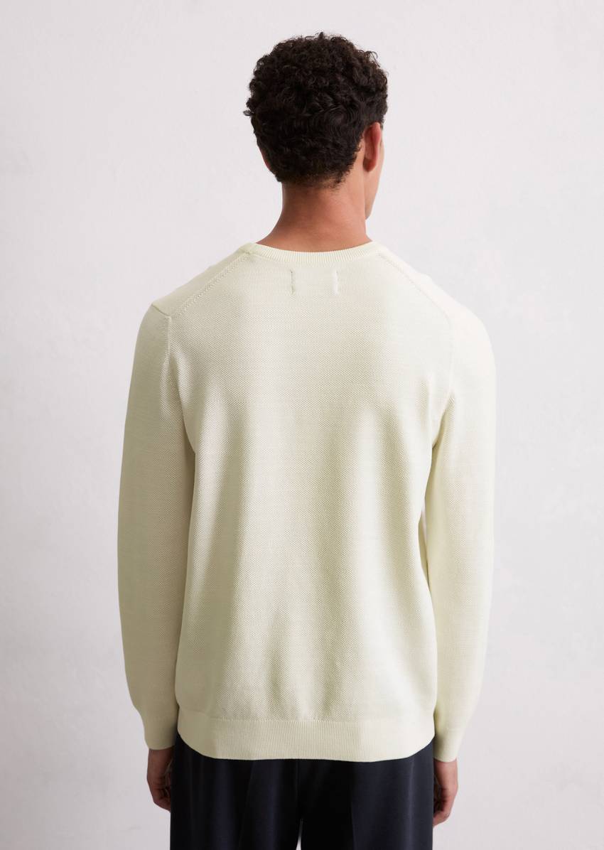 Sweater regular made from organic cotton piqué