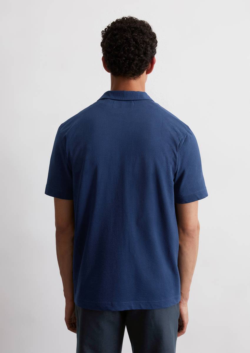 DfC seersucker jersey shirt regular made from an organic cotton blend
