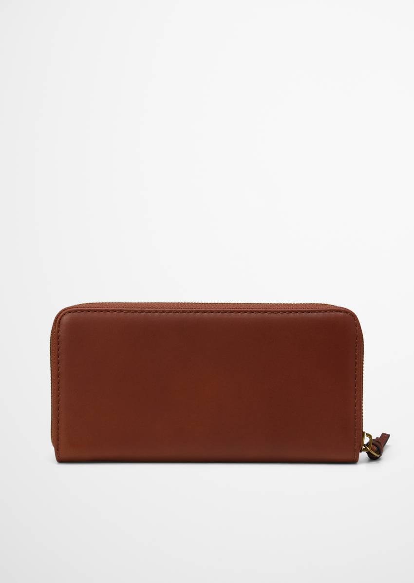 Combination wallet large made from smooth cowhide