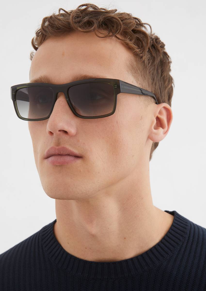 Men's sunglasses made from organic acetate