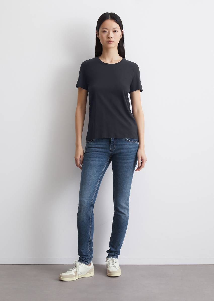 Round neck T-shirt, regular fit made from organic cotton singe jersey