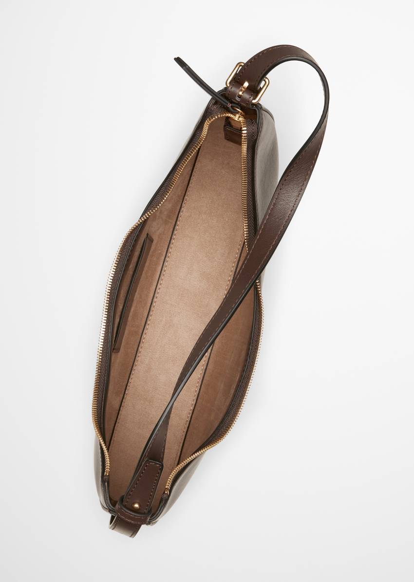 Crossbody bag small made from fine cowhide