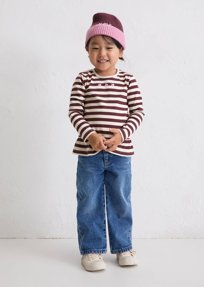 KIDS-GIRLS longsleeve with gathered flounce