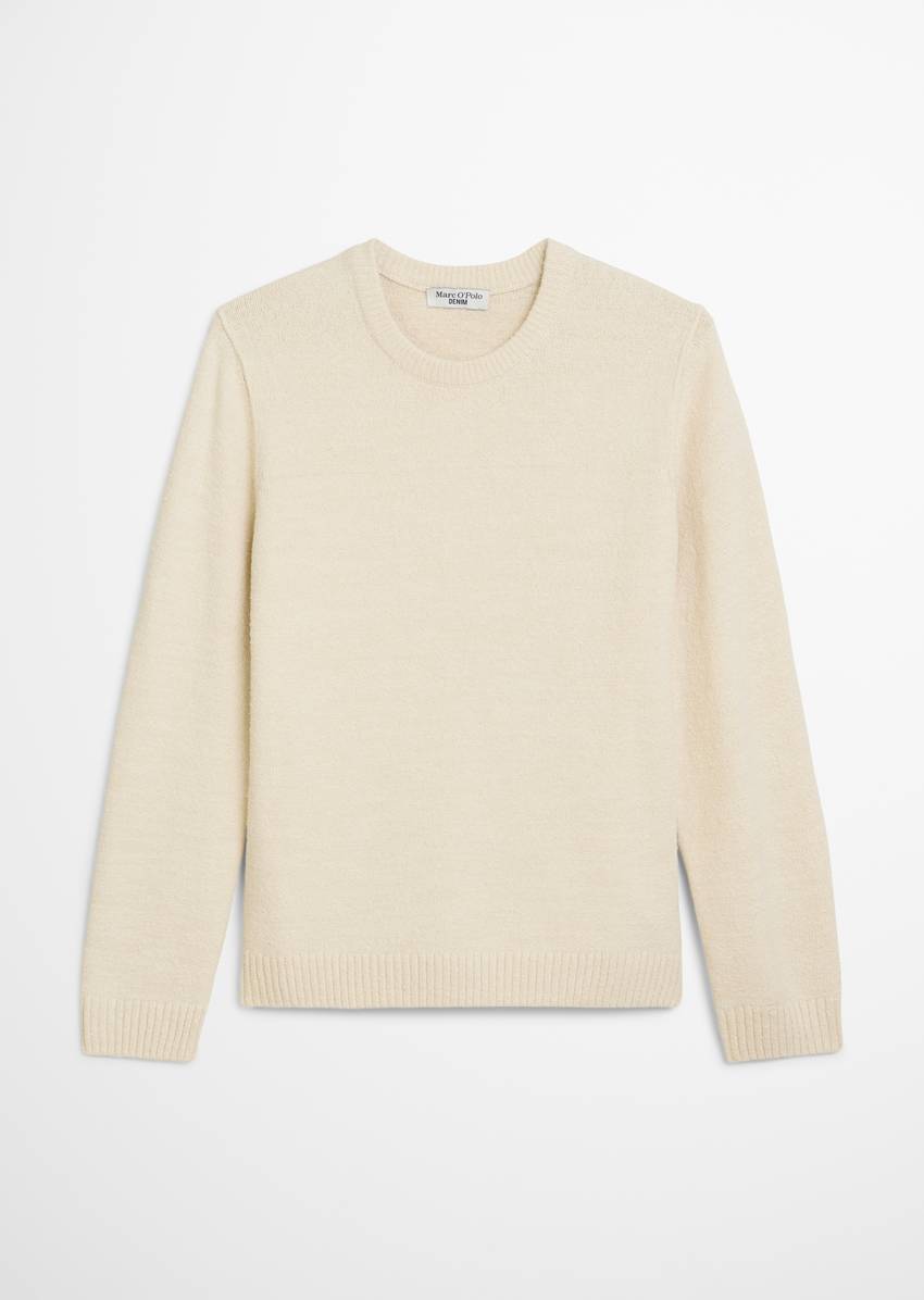 Bouclé knit sweater relaxed made from organic cotton