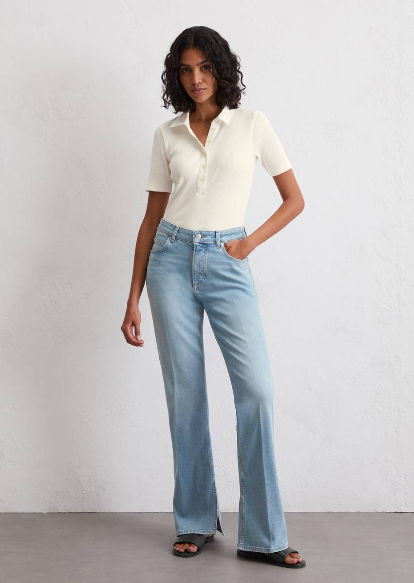 Jeans model Kiruna flared made from organic cotton blend stretch