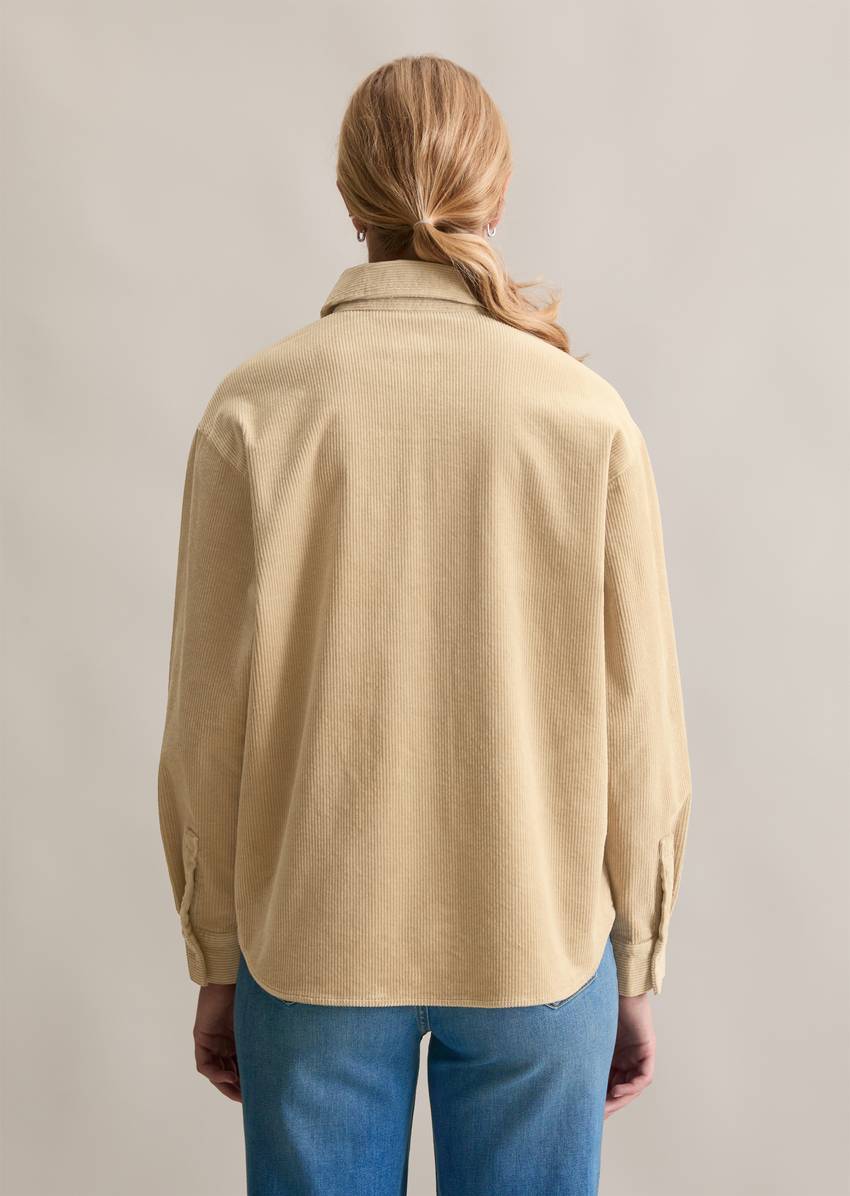 Relaxed blouse made from medium-weight corduroy stretch