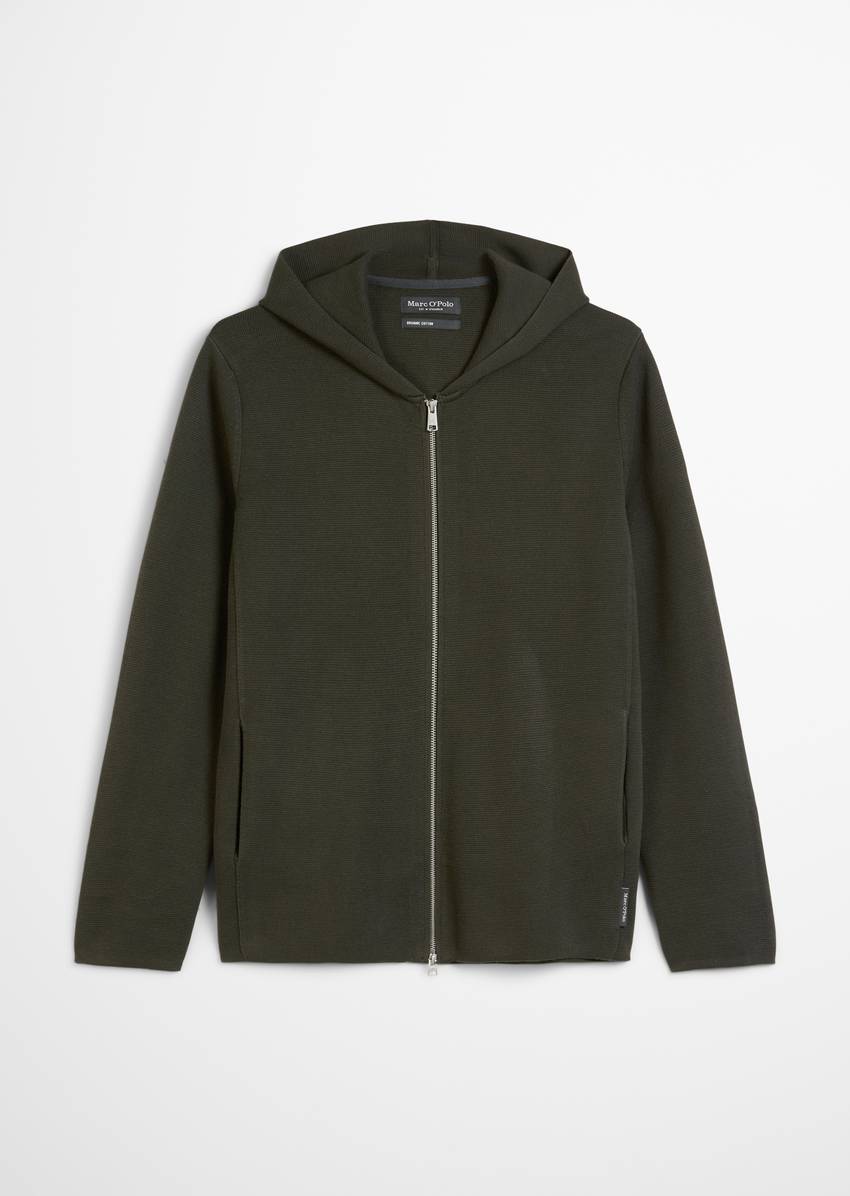 DfC hooded cardigan made from pure organic cotton