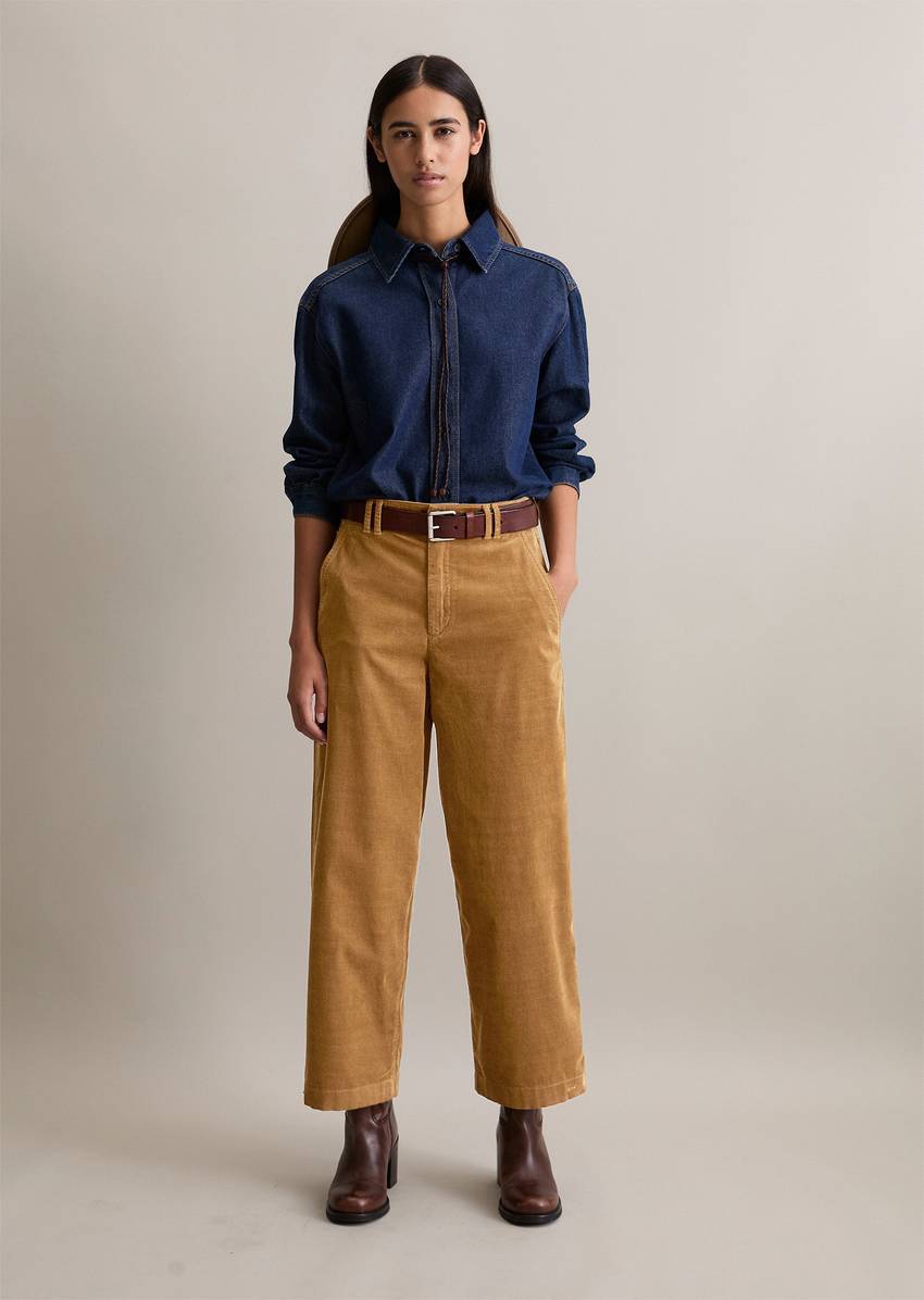 Corduroy pants loose made from organic cotton