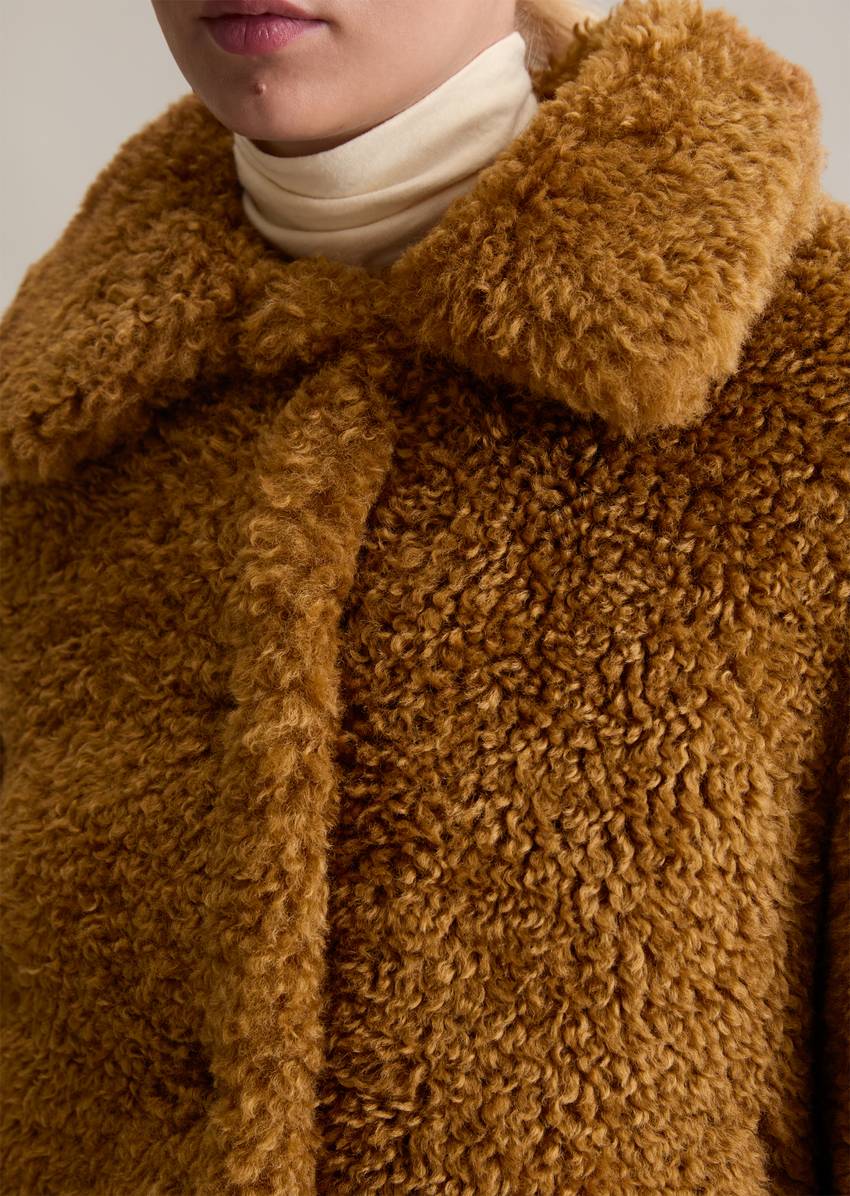 Teddy jacket regular made from soft curly plush