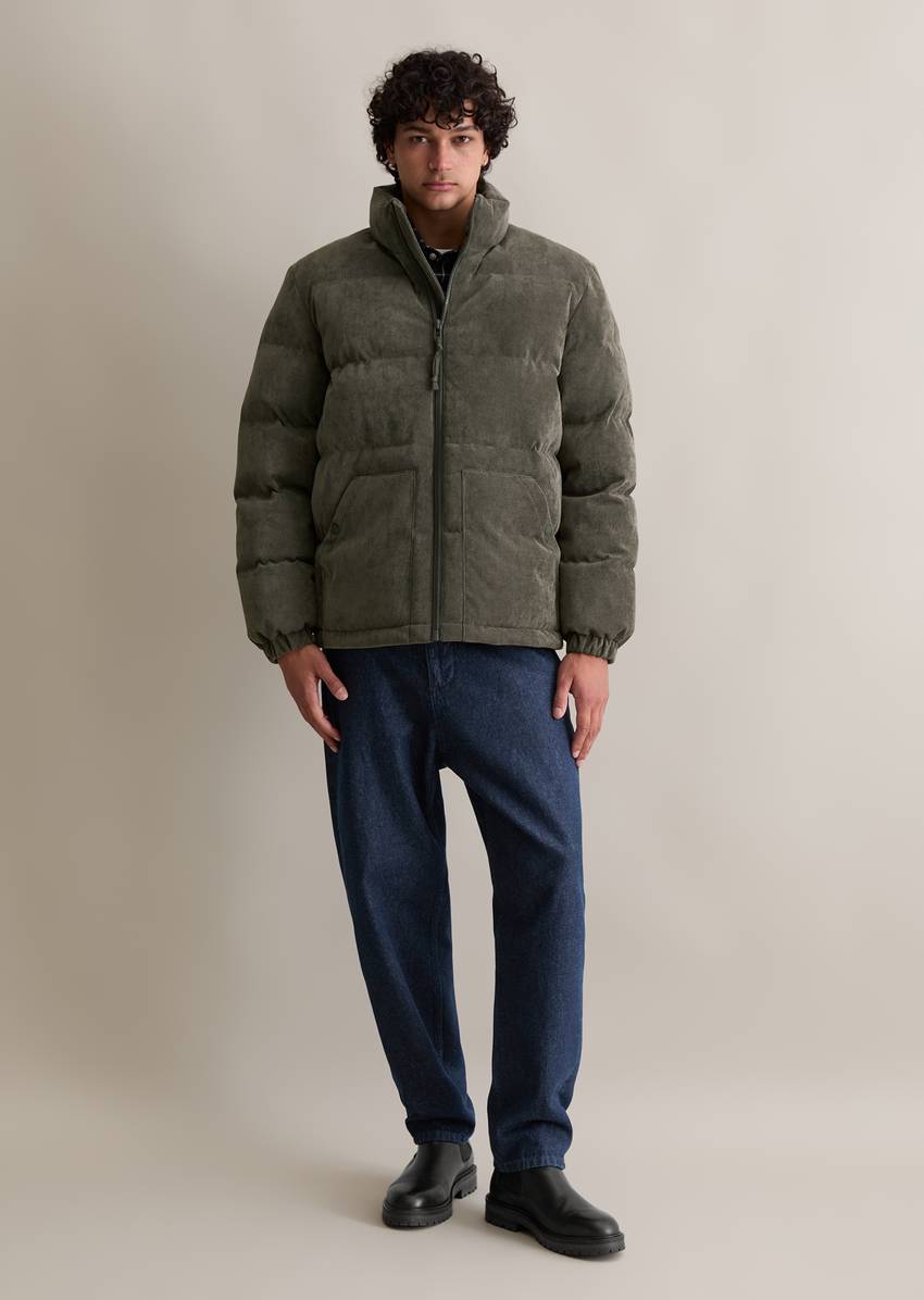 Quilted jacket regular made from soft corduroy