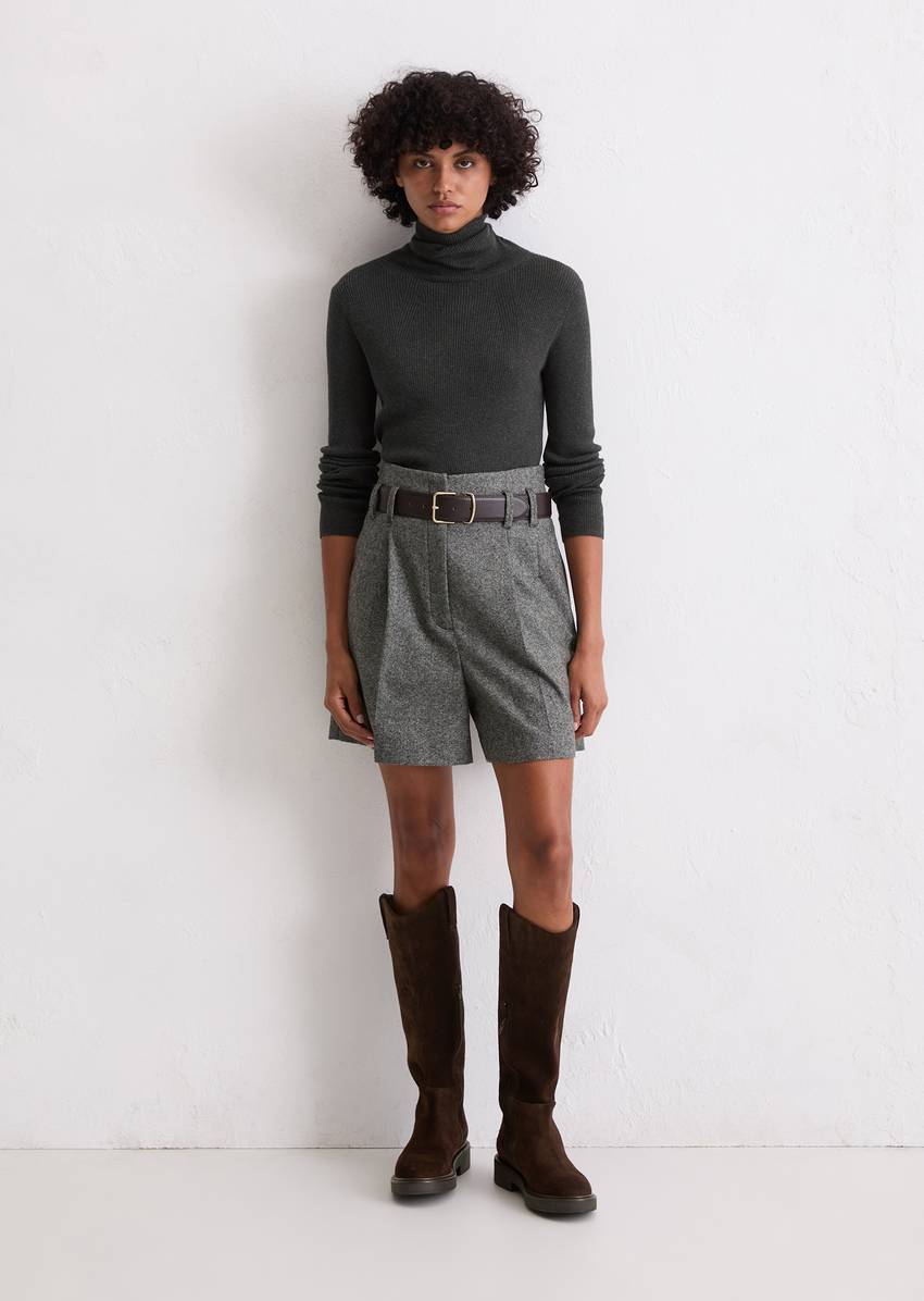 Turtleneck sweater slim made from organic cotton