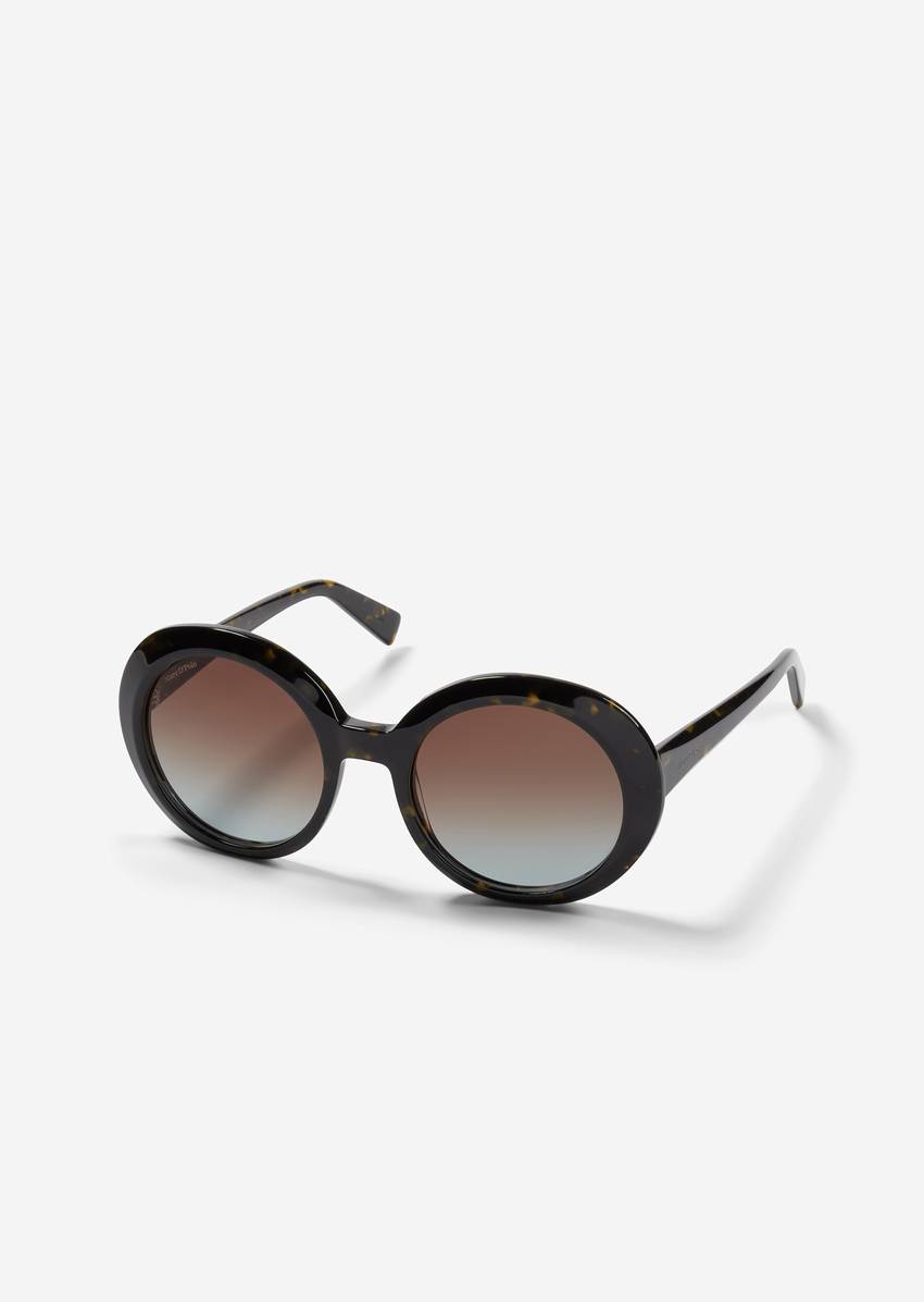 Women's sunglasses made from transparent organic acetate