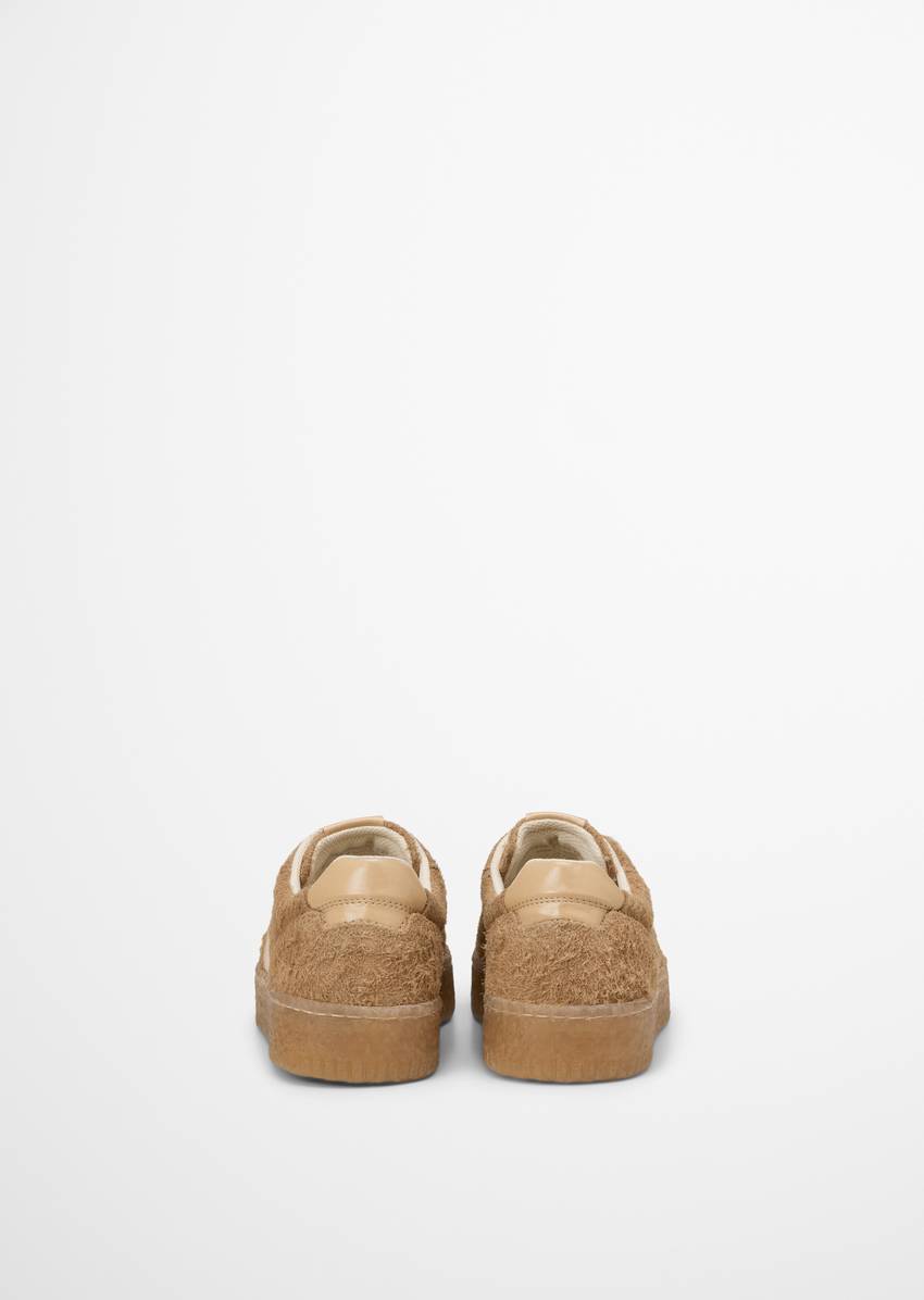 Sneaker made from soft suede