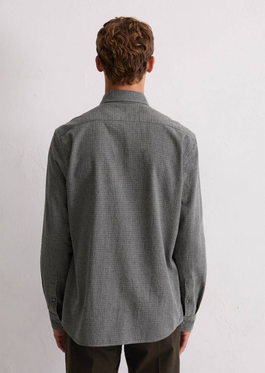 Shirt shaped made from organic cotton flannel