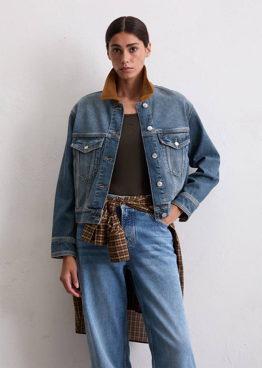Barn-style relaxed denim jacket made from Circulose®