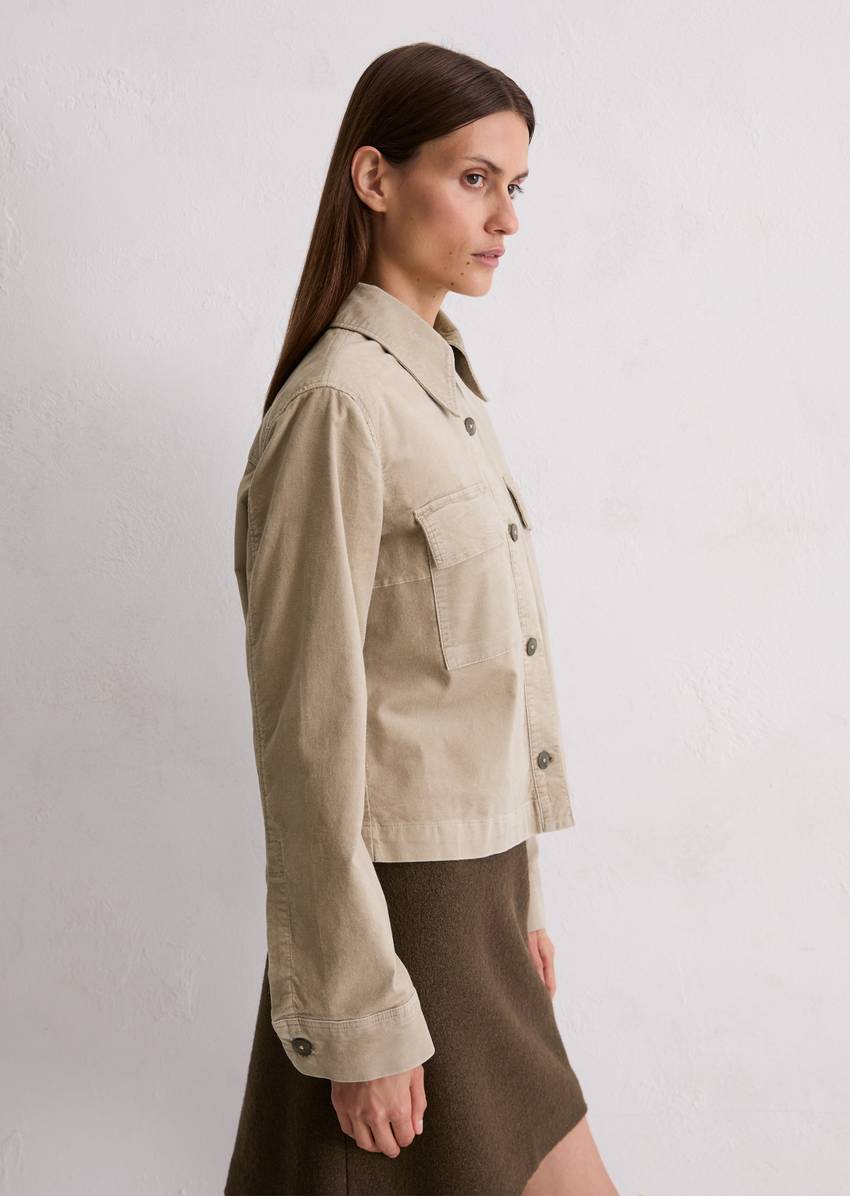 Velvet jacket regular made from organic cotton-viscose stretch