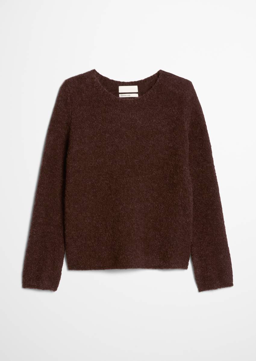 Bouclé sweater regular made from a virgin wool/alpaca wool mix