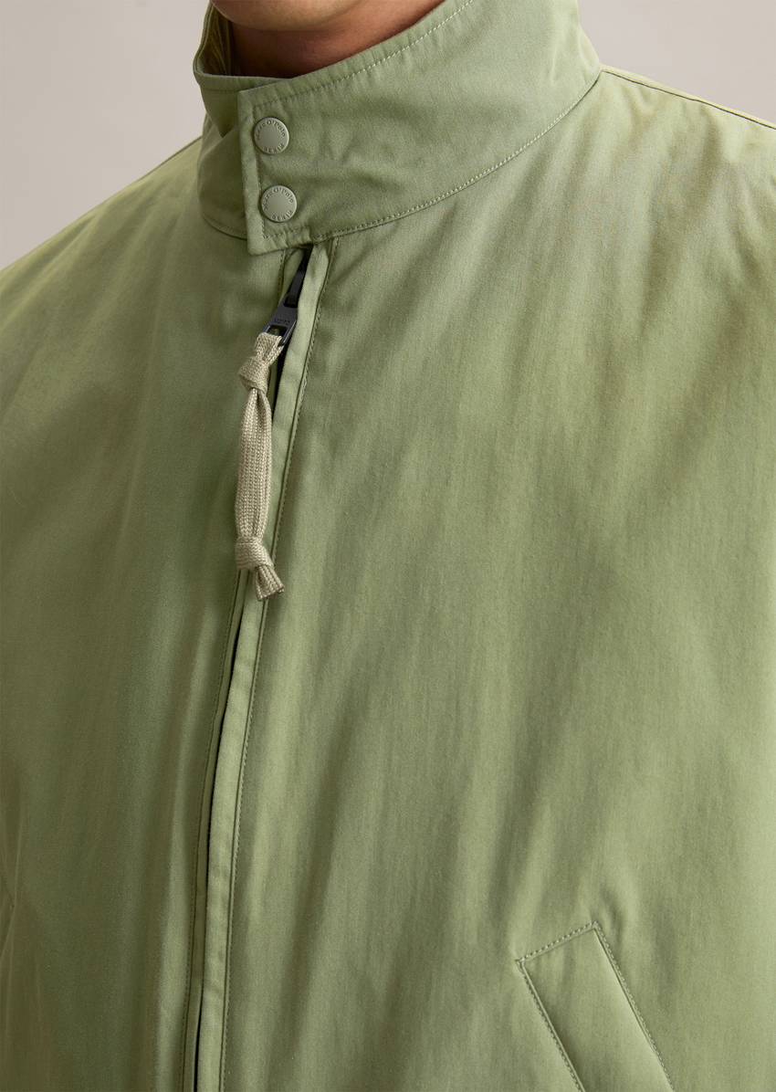Harrington jacket with elastic waistband