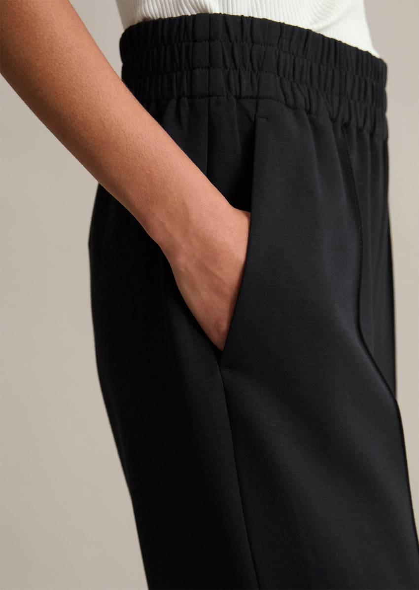 Tapered jersey pants made from interlock quality