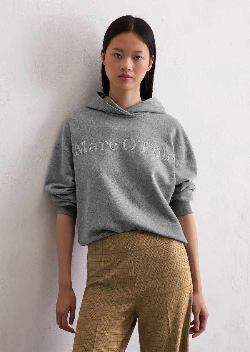 Logo hooded sweatshirt relaxed made from organic cotton