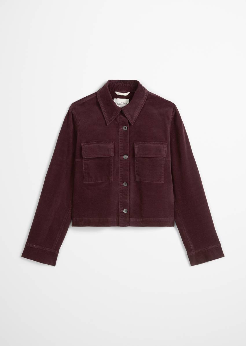 Velvet jacket regular made from organic cotton-viscose stretch