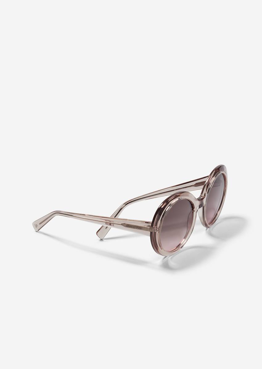 Women's sunglasses made from transparent organic acetate