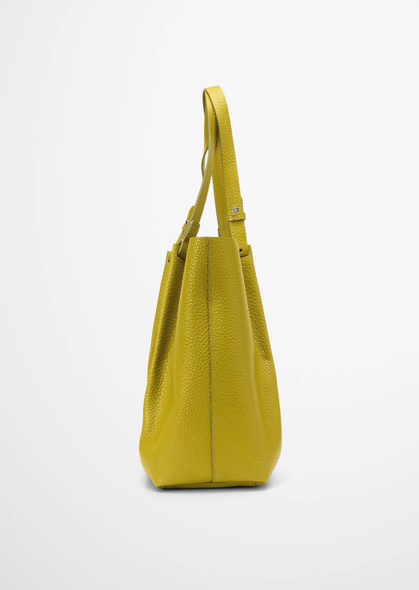 Shopper medium made from grained cowhide